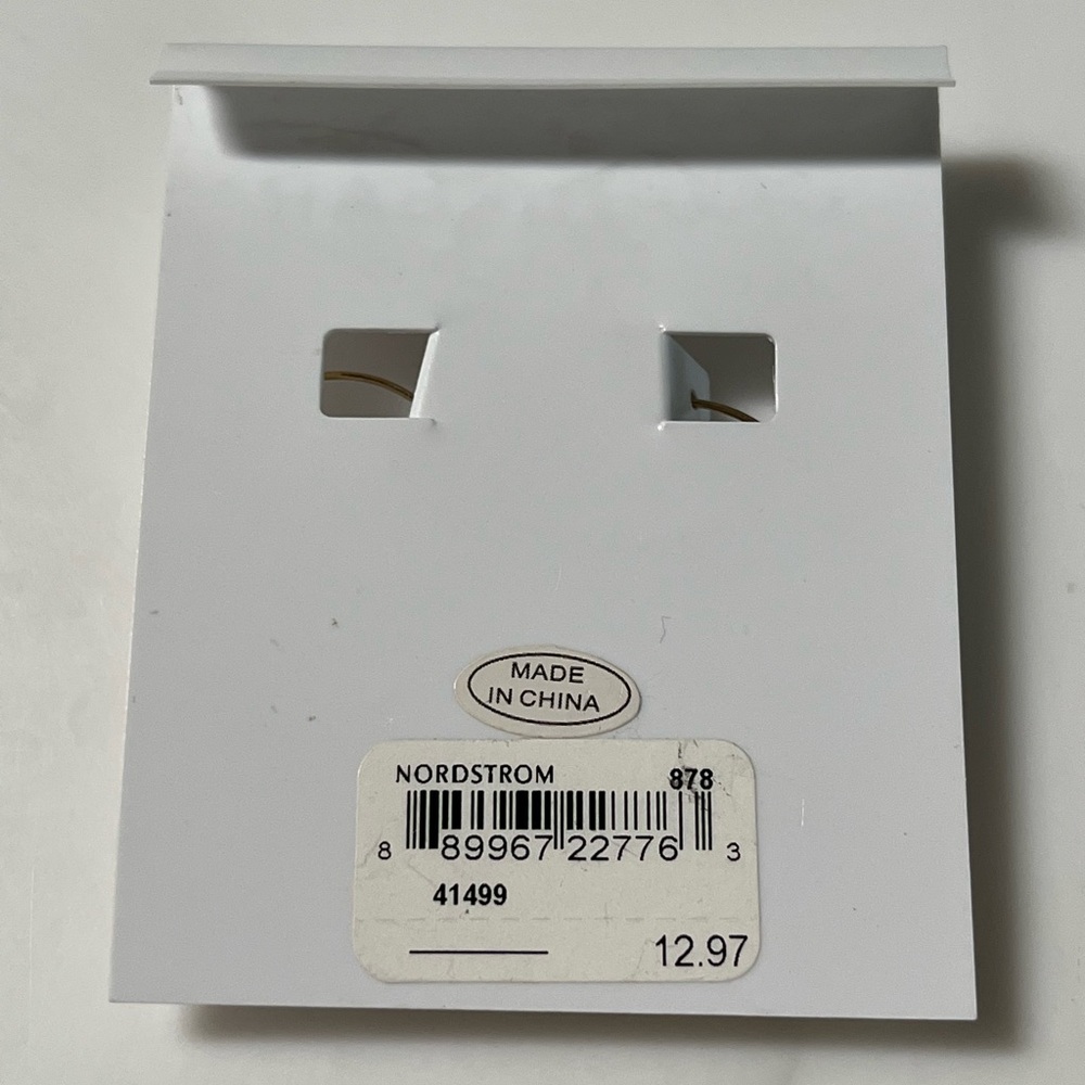 NWT Baublebar Gold Rhinestoned Half Hoop Earrings - Picture 3 of 3